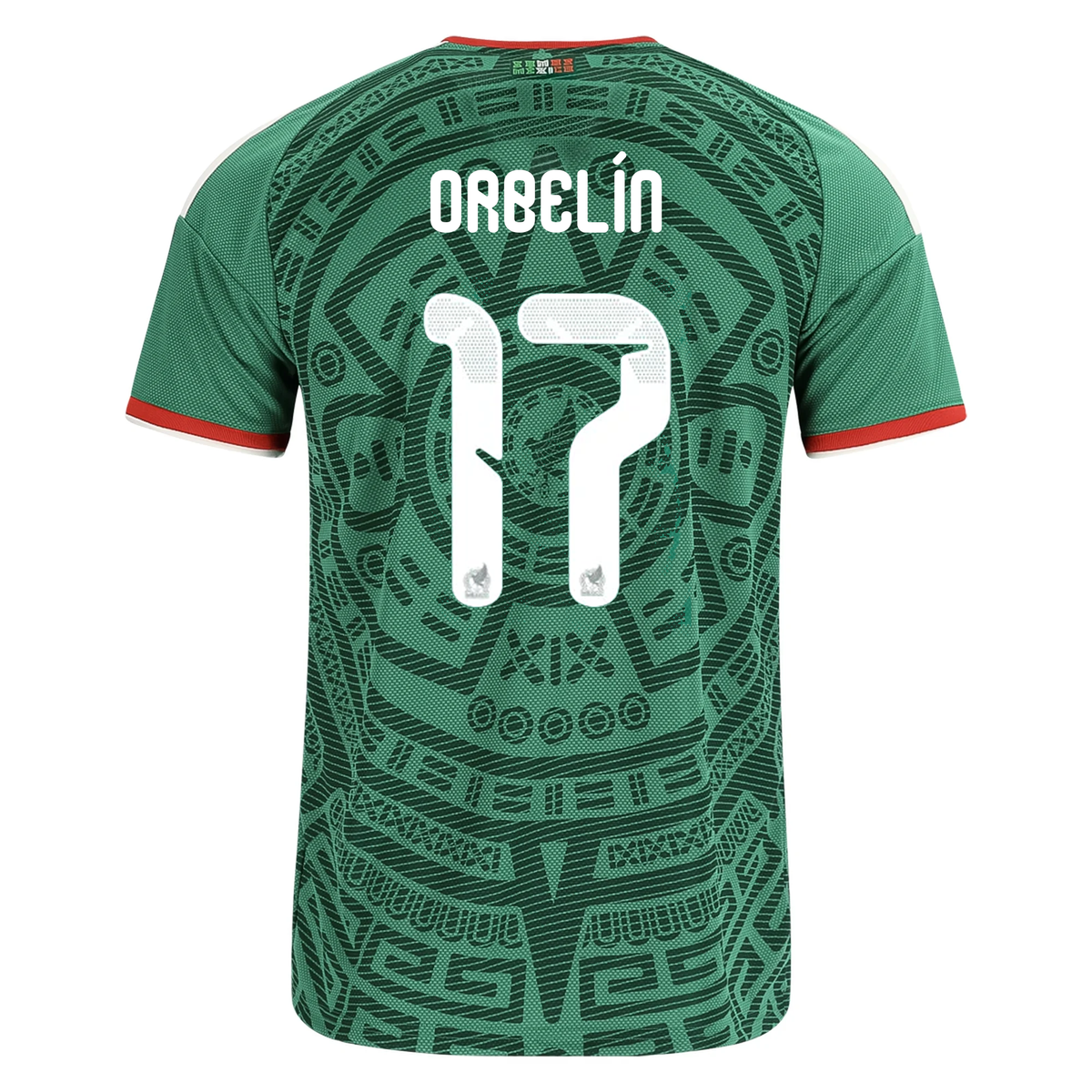 adidas Men's Orbelín Pineda Mexico Home 2026 World Cup Jersey (Bold Green)