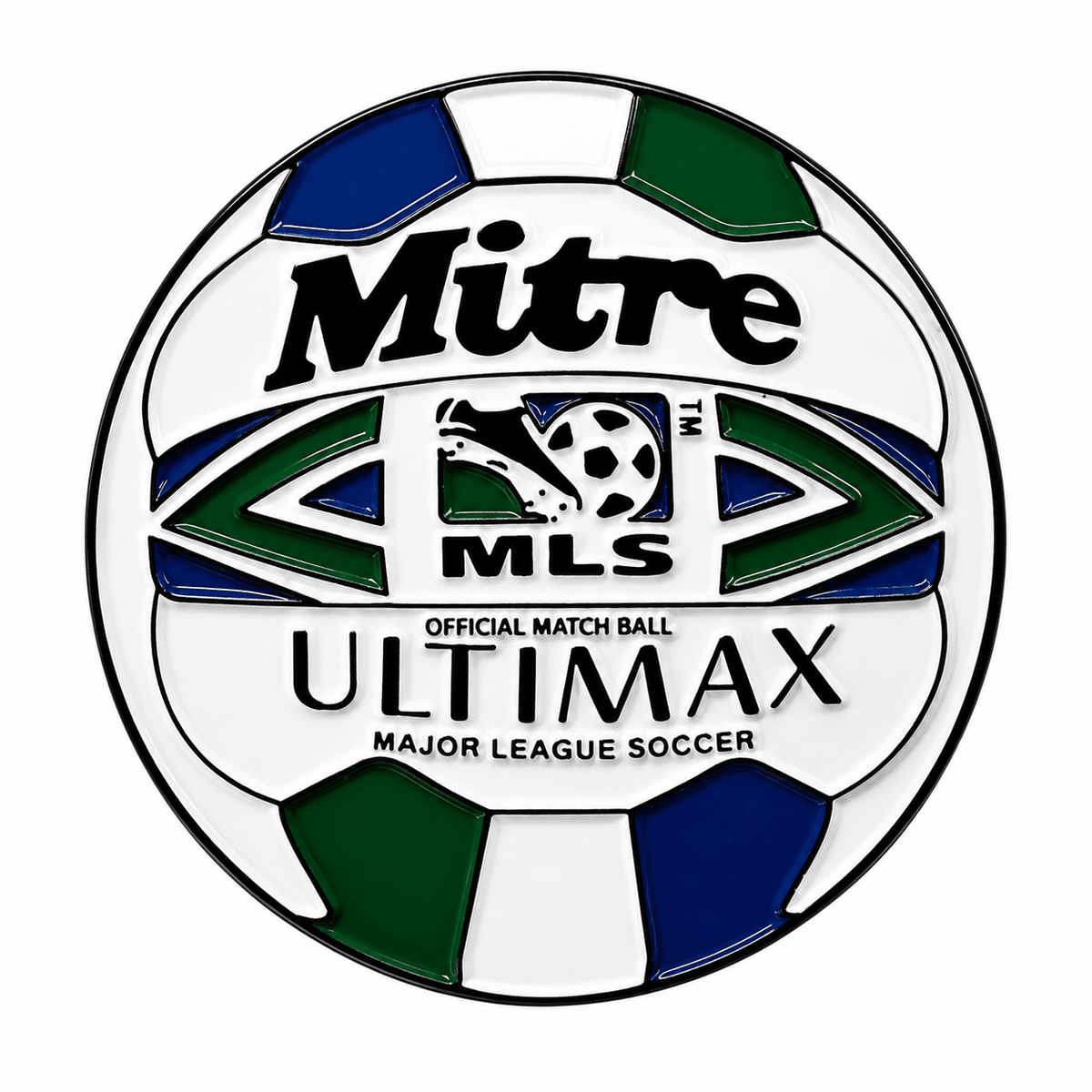 MLS Mitre Ball Retro Enamel Pin | SoccerWearhouse
