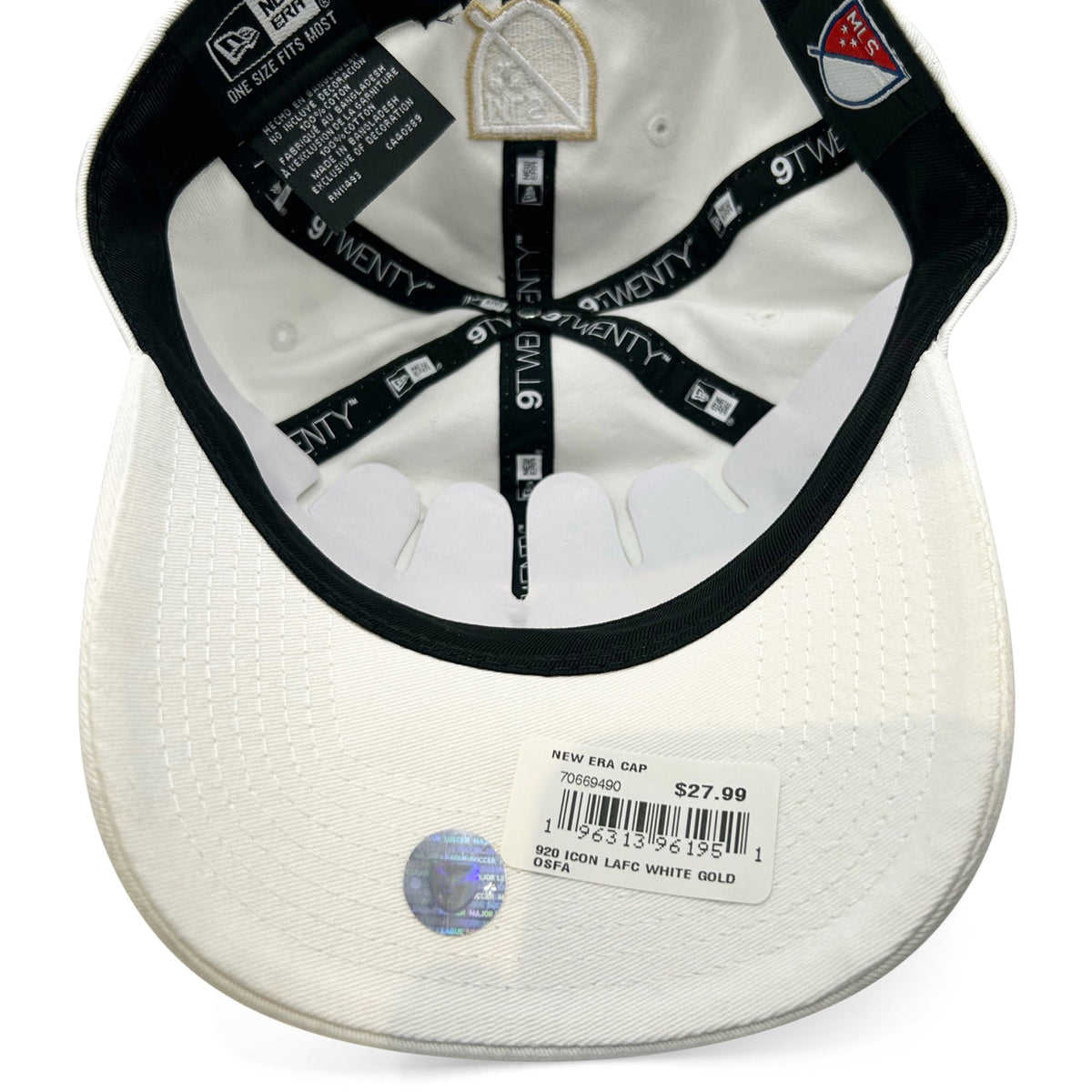 New Era LAFC Icon Cap Hat (White/Gold) | SoccerWearhouse