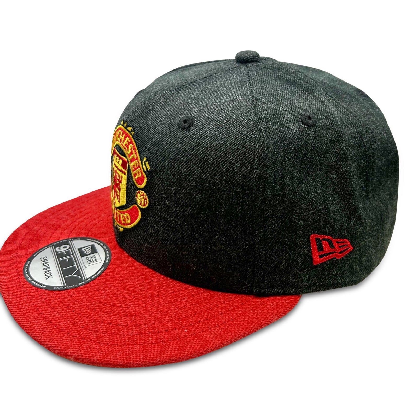 New Era Manchester United 9Fifty Snapback Hat (Heather Grey/Black) | SoccerWearhouse