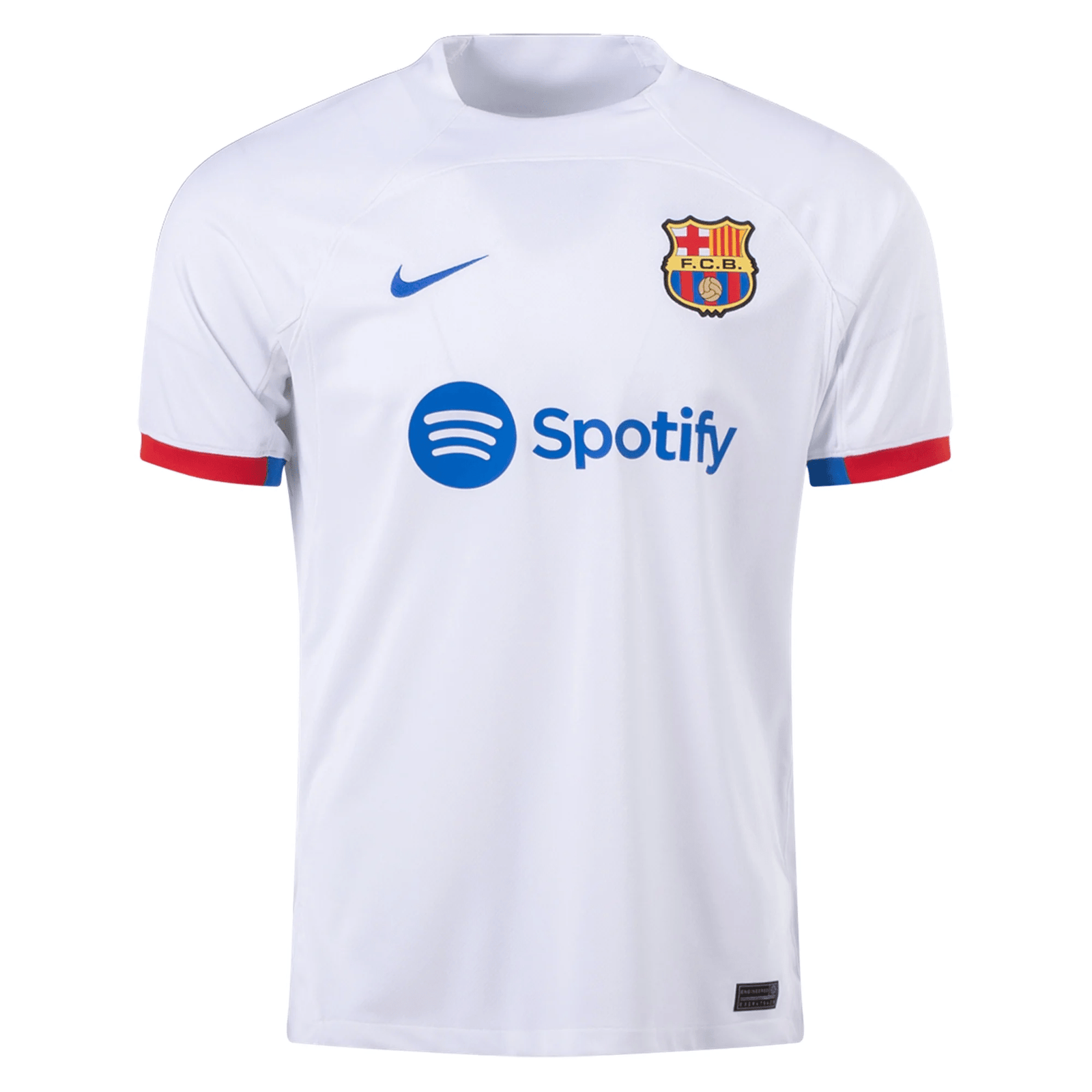 Nike Barcelona Away Jersey 23/24 (White/Royal Blue) | SoccerWearhouse