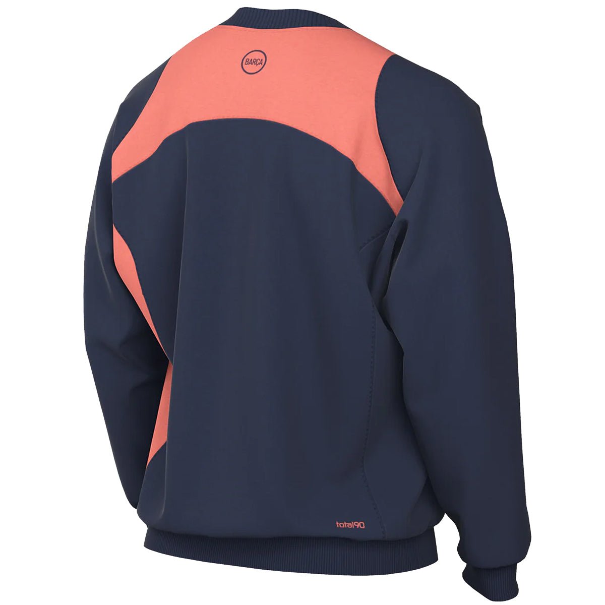 Nike Barcelona Third Total 90 Crew Neck Top 25/26 (Midnight Navy/Bright Mango) | SoccerWearhouse