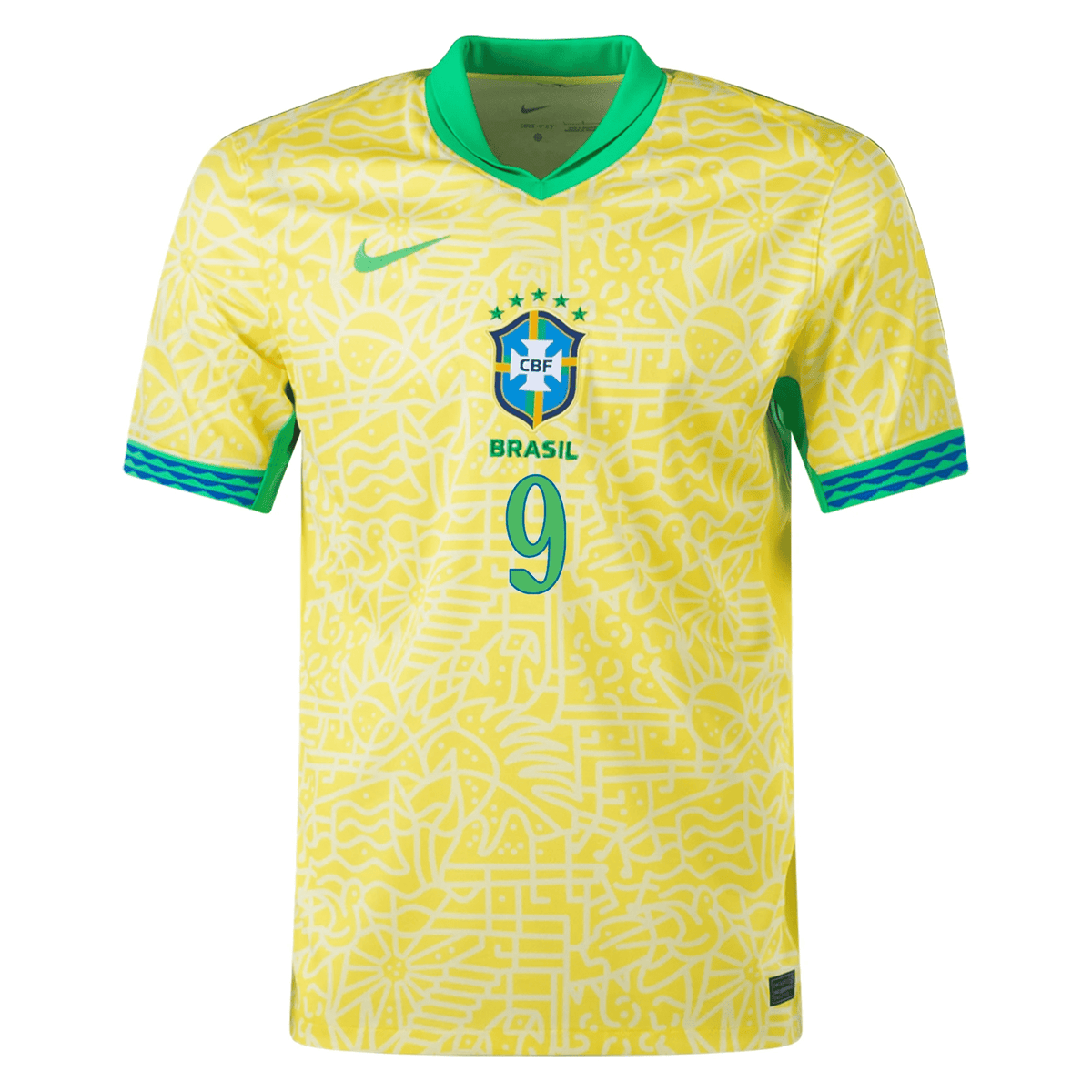 Nike Brazil Authentic Richarlison Home Jersey 24/25 (Dynamic Yellow/Lemon Chiffon/Green Spark) | SoccerWearhouse