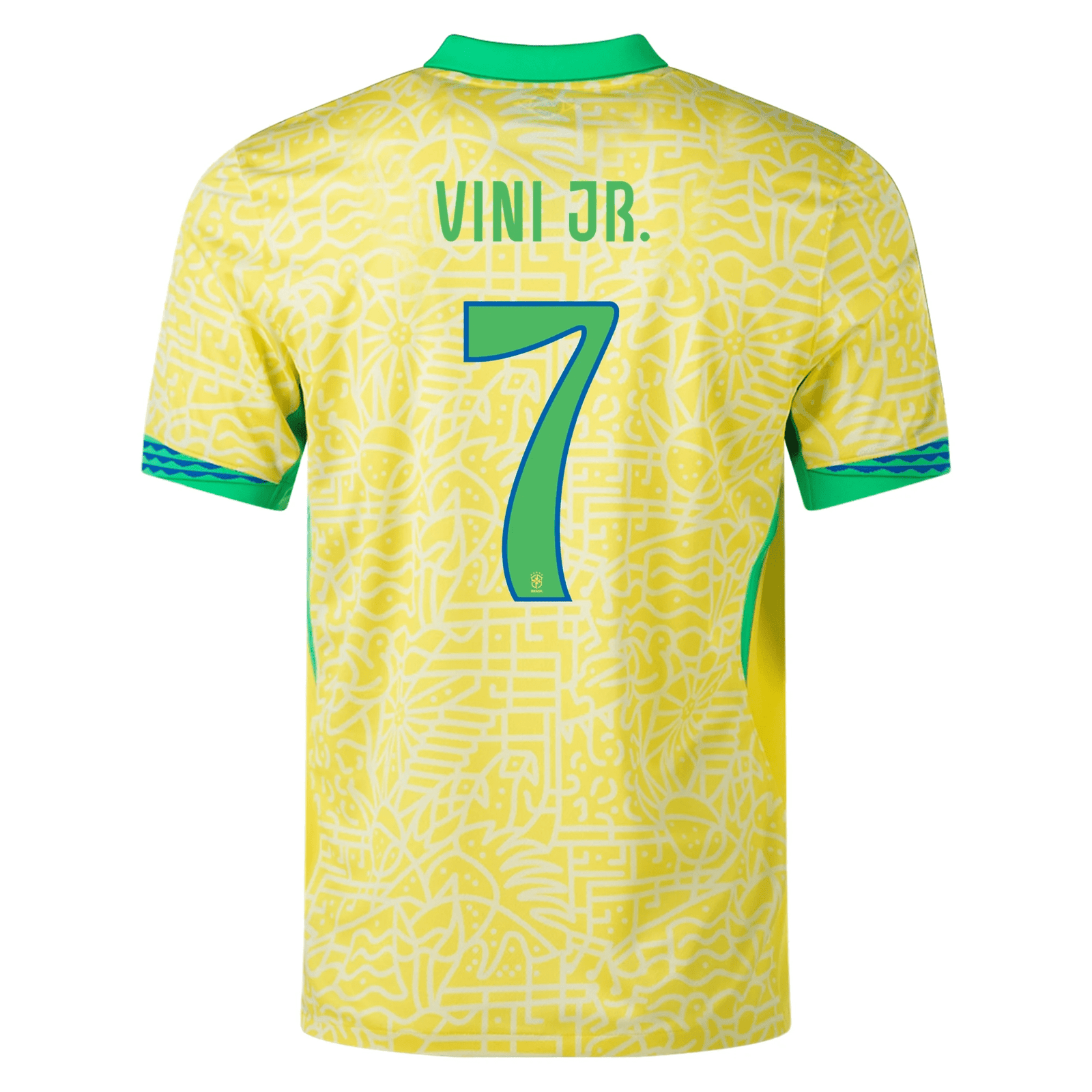 Nike Brazil Authentic Vini Jr. Home Jersey 24/25 (Dynamic Yellow/Lemon Chiffon/Green Spark) | SoccerWearhouse