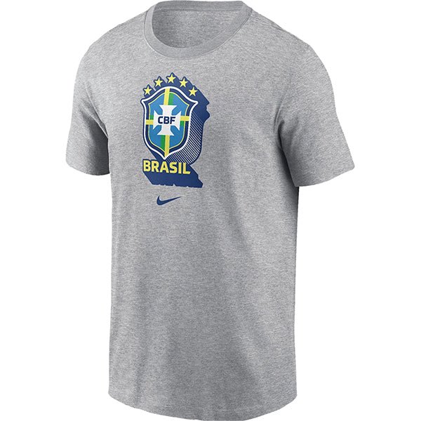 Nike Brazil Crest T-Shirt 24/25 (Dark Heather) | SoccerWearhouse