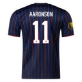 Nike Brenden Aaronson United States Away Jersey 25/26 w/ Gold Cup Patch 2025 (Obsidian/Challenge Red)