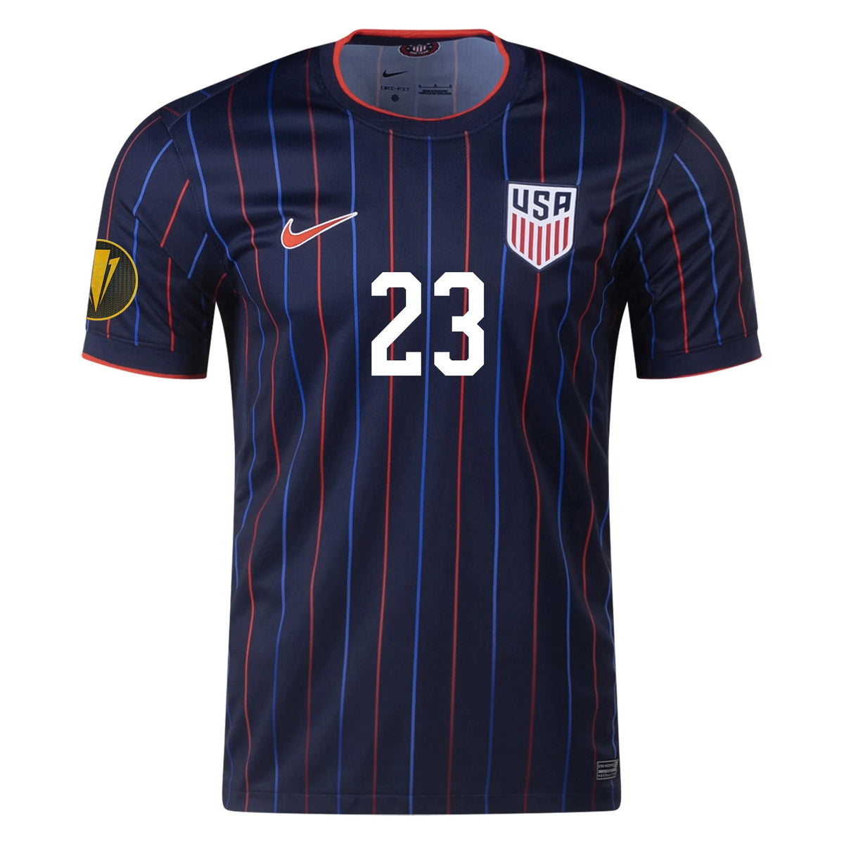 Nike Brian White United States Away Jersey 25/26 w/ Gold Cup Patch 2025 (Obsidian/Challenge Red) | SoccerWearhouse