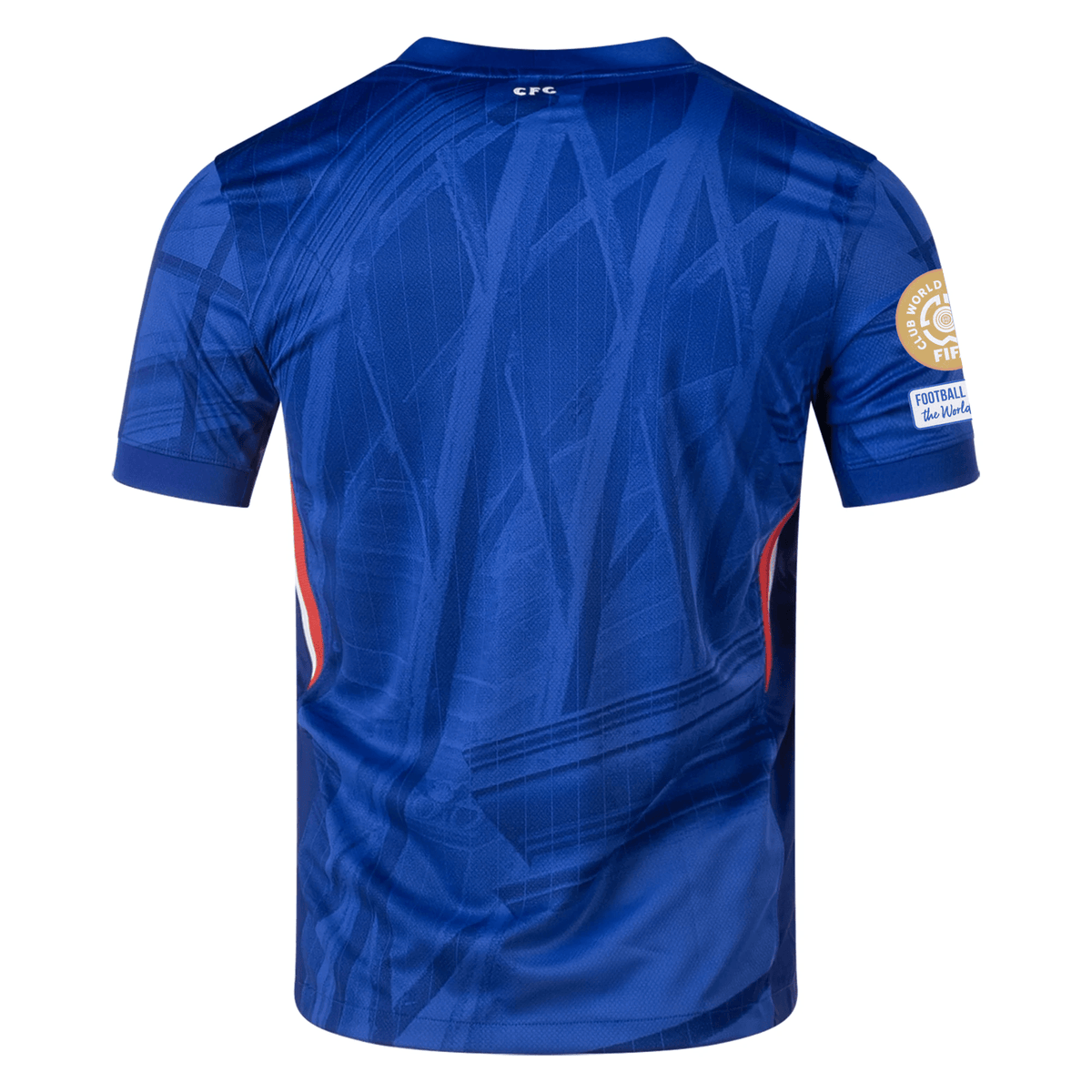Nike Chelsea Home Jersey w/ Club World Cup Champions Patches 25/26 (Rush Blue/White/Speed Red) | SoccerWearhouse