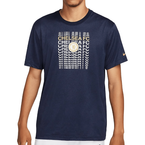 Nike Chelsea Letters T-Shirt 23/24 (Dark Obsidian/College Navy) | SoccerWearhouse