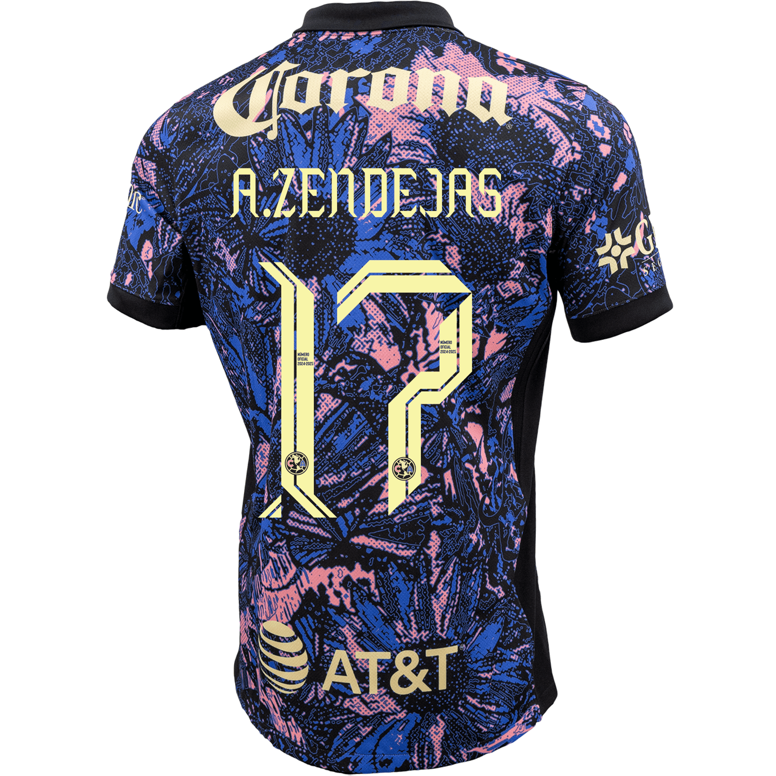 Nike Club America Alejandro Zendejas Third Jersey 24/25 (Medium Blue/Black/Lemon Chiffon) | SoccerWearhouse