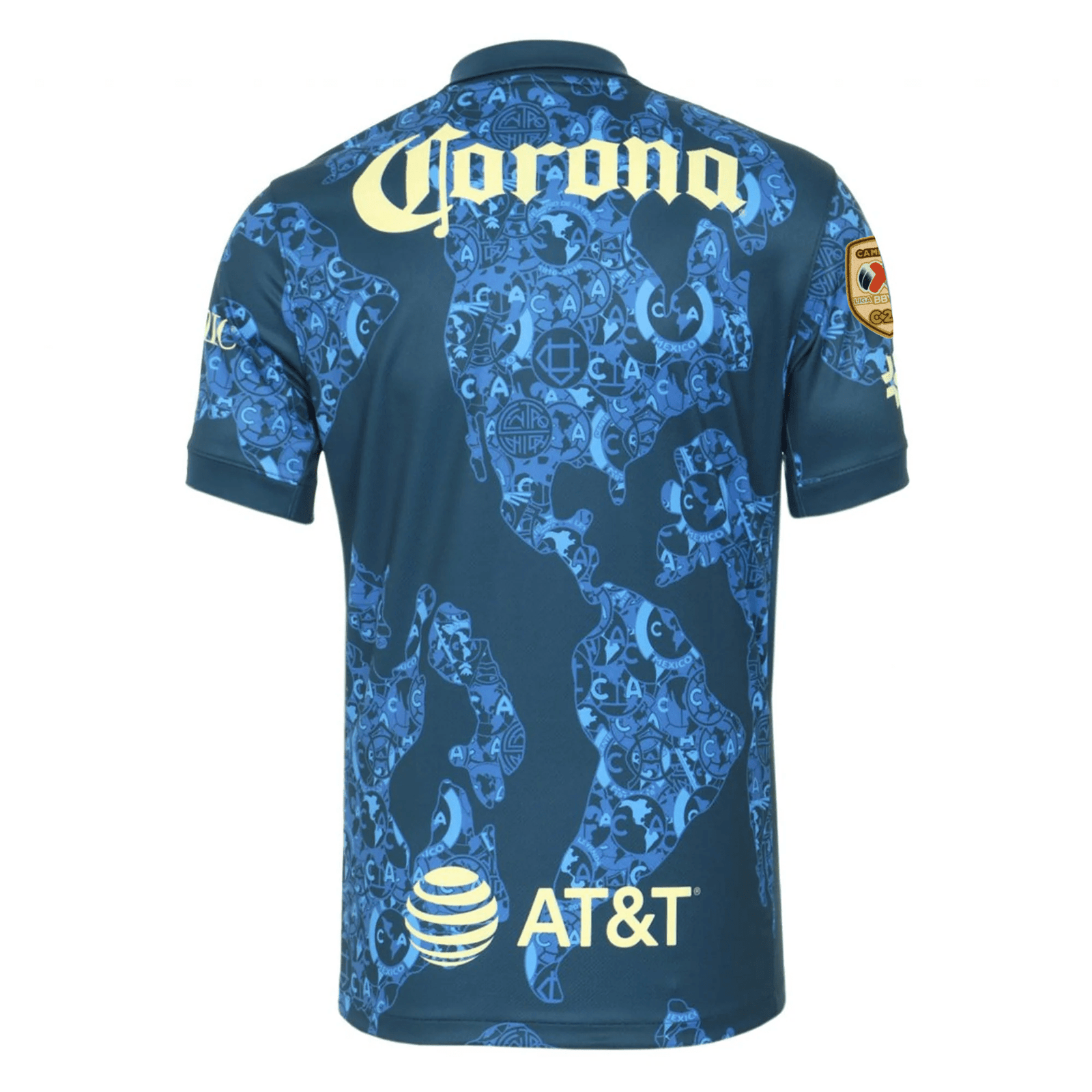 Nike Club America Away Jersey w/ Liga MX C24 Patch 24/25 (Valerian Blue/Lemon Chiffon) | SoccerWearhouse