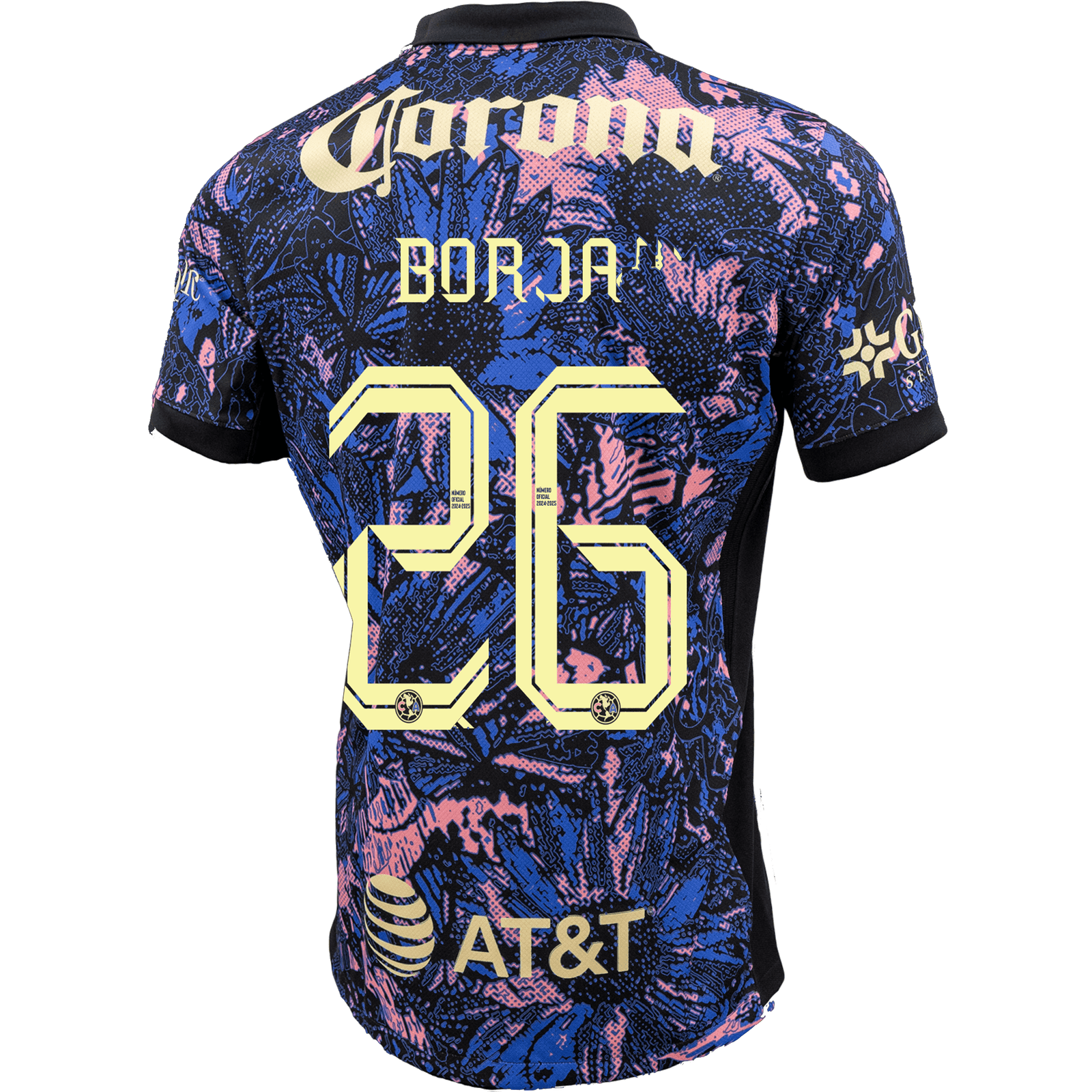 Nike Club America Cristian Borja Third Jersey 24/25 (Medium Blue/Black/Lemon Chiffon) | SoccerWearhouse