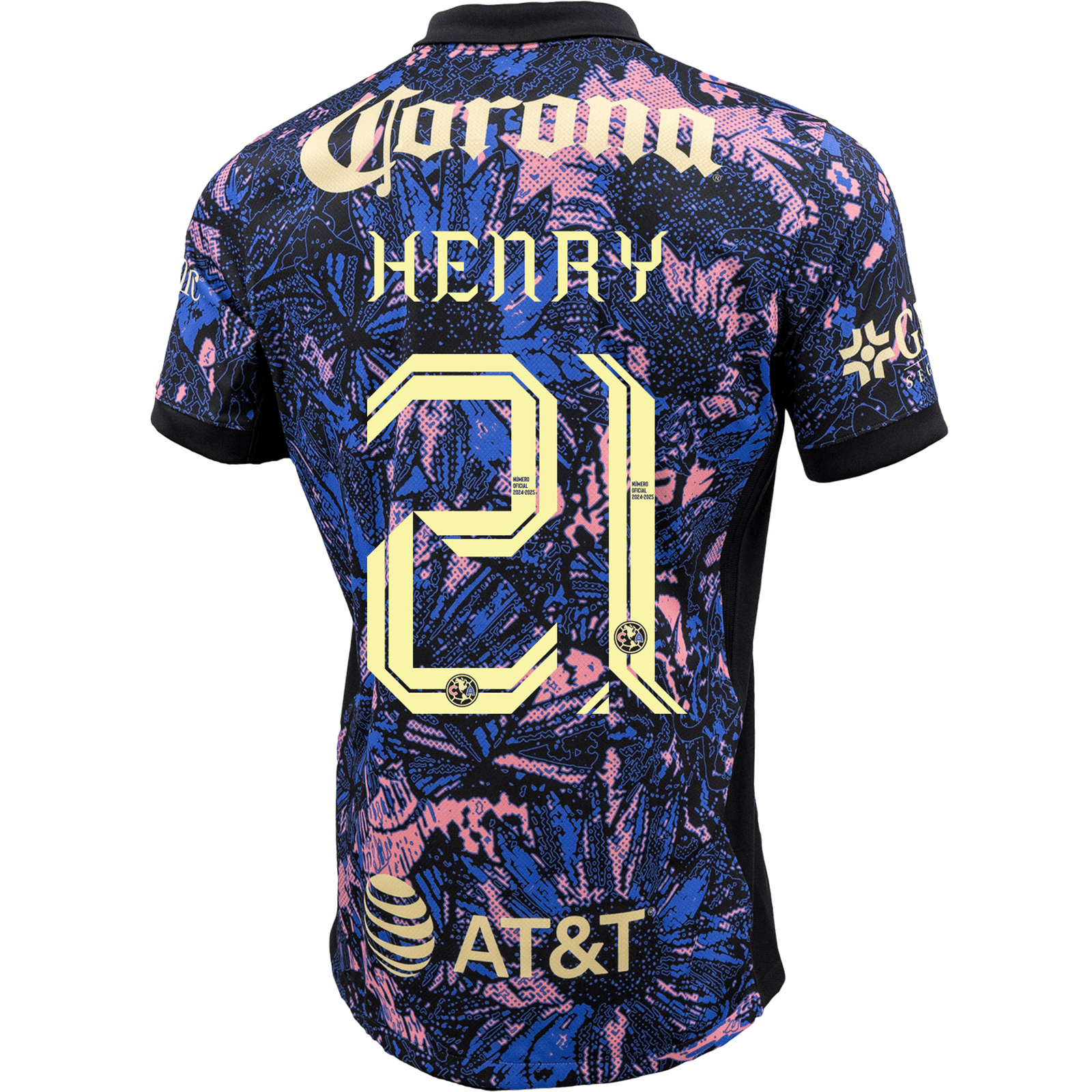 Nike Club America Henry Martín Third Jersey 24/25 (Medium Blue/Black/Lemon Chiffon) | SoccerWearhouse