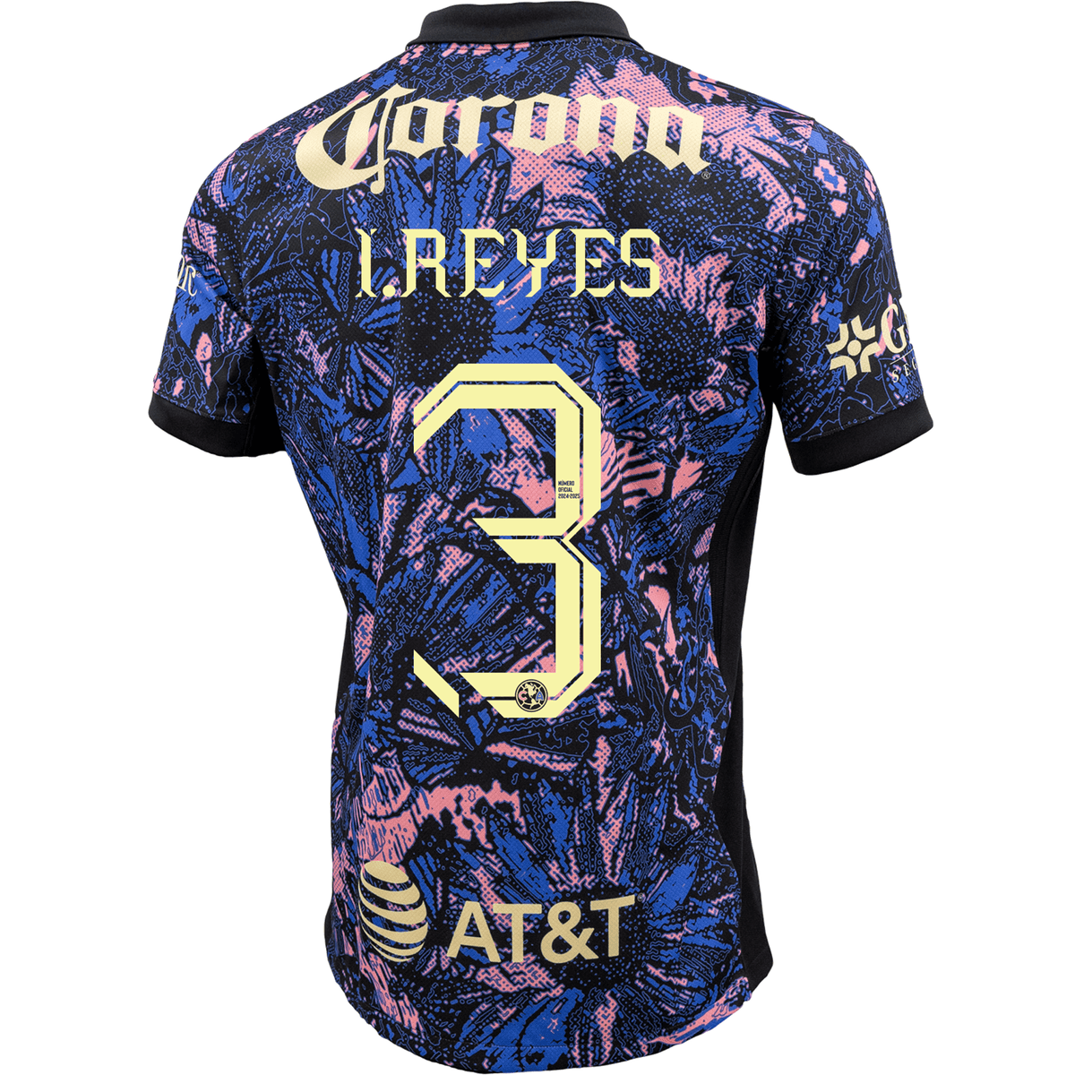 Nike Club America Israel Reyes Third Jersey 24/25 (Medium Blue/Black/Lemon Chiffon) | SoccerWearhouse