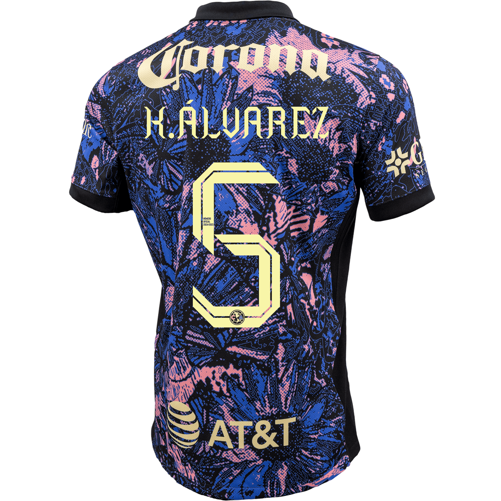 Nike Club America Kevin Álvarez Third Jersey 24/25 (Medium Blue/Black/Lemon Chiffon) | SoccerWearhouse