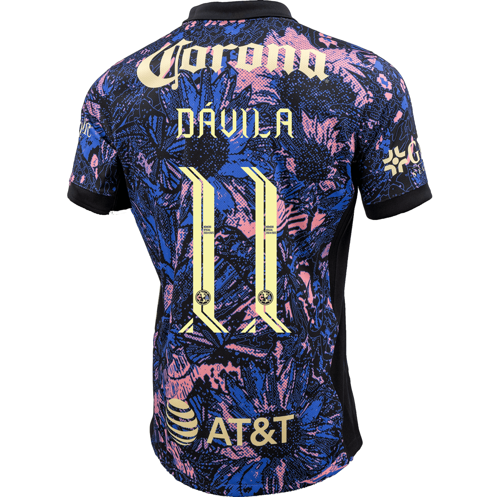 Nike Club America Víctor Dávila Third Jersey 24/25 (Medium Blue/Black/Lemon Chiffon) | SoccerWearhouse
