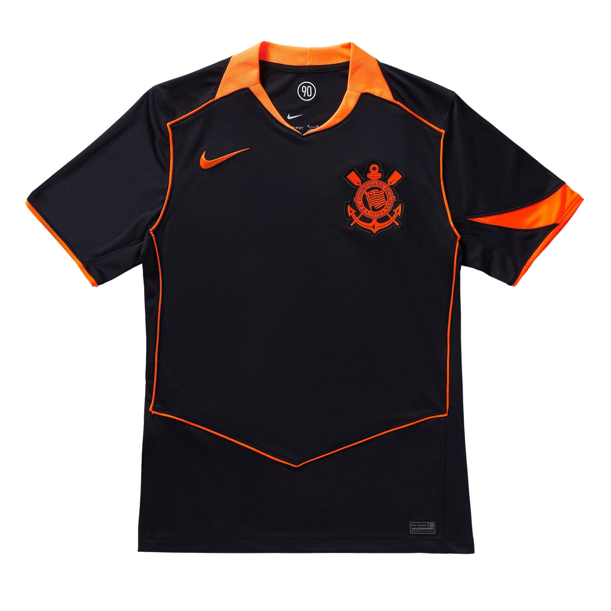 Nike Corinthians 25/26 T90 Third Jersey (Black/Total Orange) | SoccerWearhouse