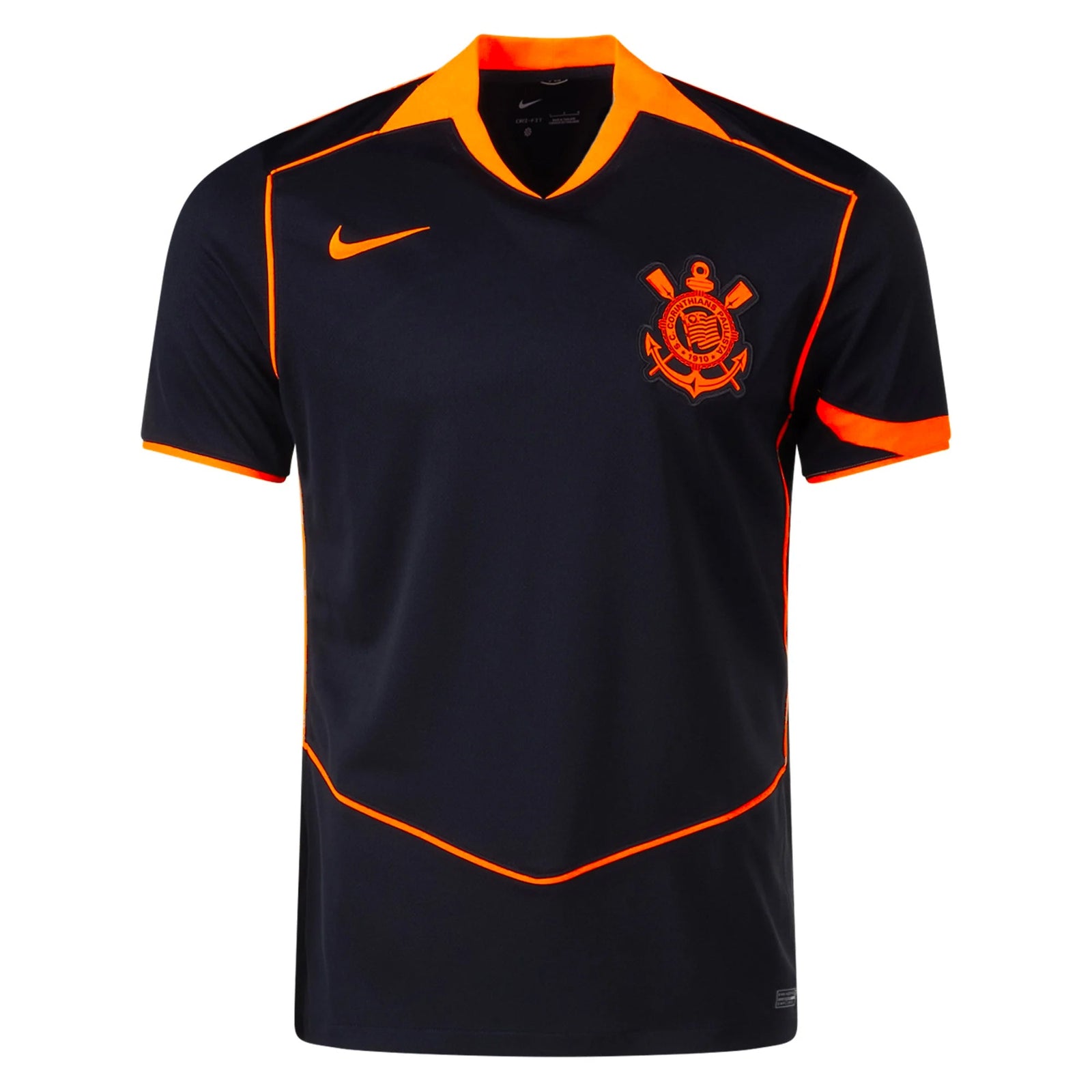 Nike Corinthians 25/26 T90 Third Jersey (Black/Total Orange) | SoccerWearhouse