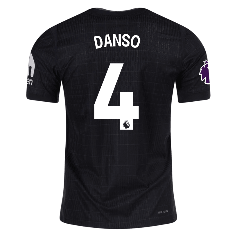 Nike Danso Tottenham Hotspur Authentic Away Jersey 25/26 w/ EPL Patch (Black/Iron) | SoccerWearhouse