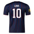 Nike Diego Luna United States Away Jersey 25/26 w/ Gold Cup Patch 2025 (Obsidian/Challenge Red)