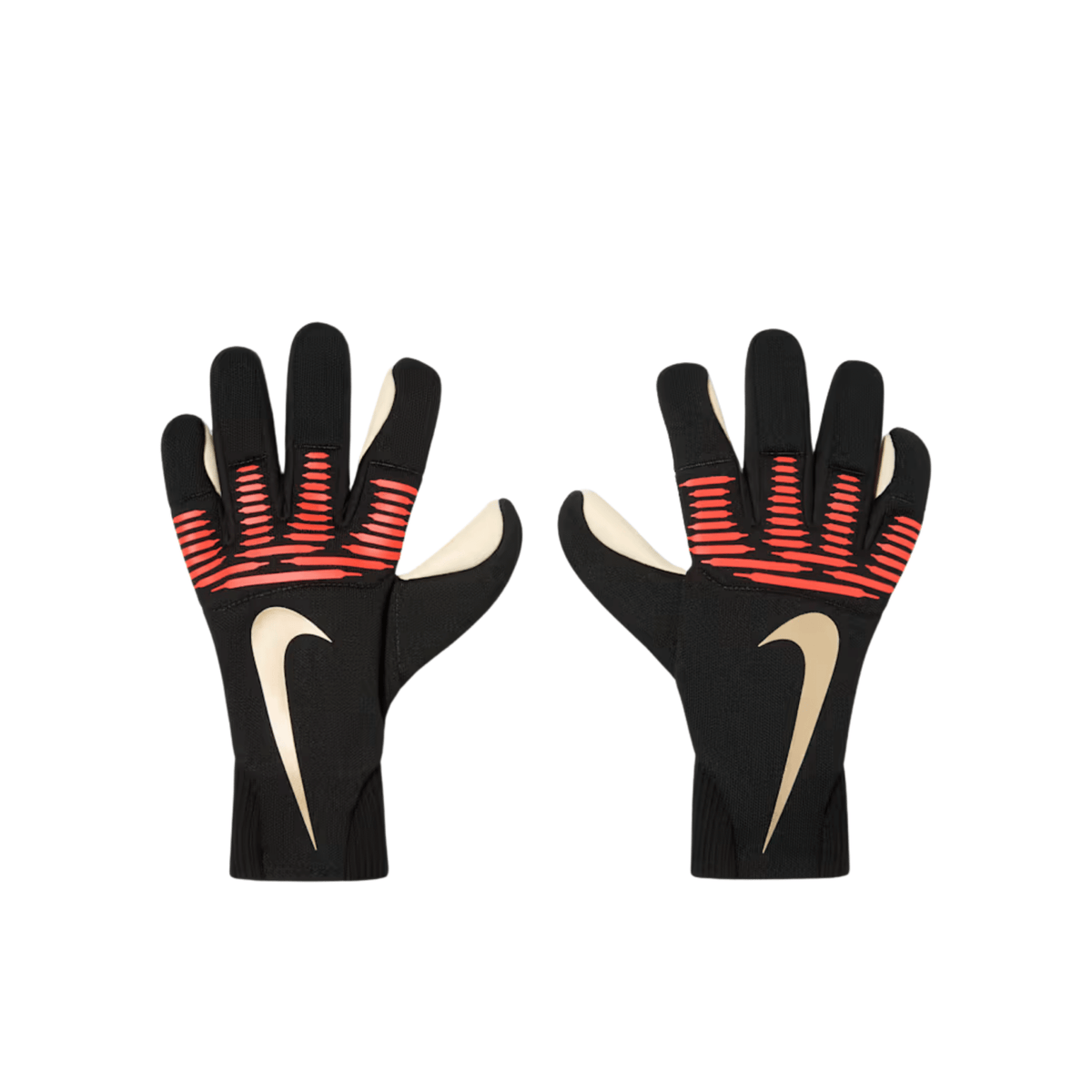 Nike Dynamic Fit Goalkeeper Gloves (Black/Bright Crimson/Blur) | SoccerWearhouse