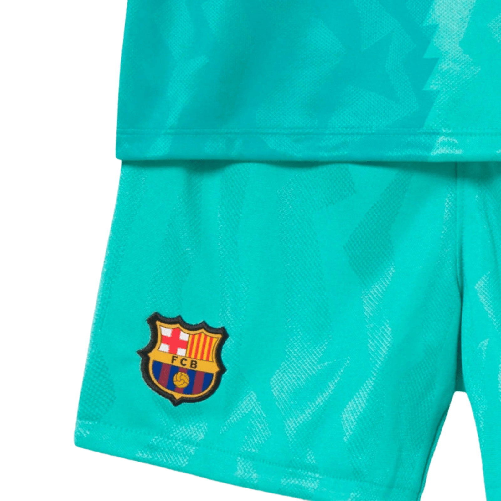 Nike FC Barcelona 26/27 Little Kids Third 3-Piece Soccer Jersey Set (Green Frost) | SoccerWearhouse