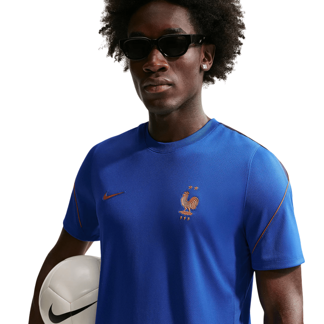 Nike France Strike Gameday Jersey 2026 (Game Royal/Metallic Copper) | SoccerWearhouse