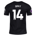 Nike Gray Tottenham Hotspur Authentic Away Jersey 25/26 w/ EPL Patch (Black/Iron)
