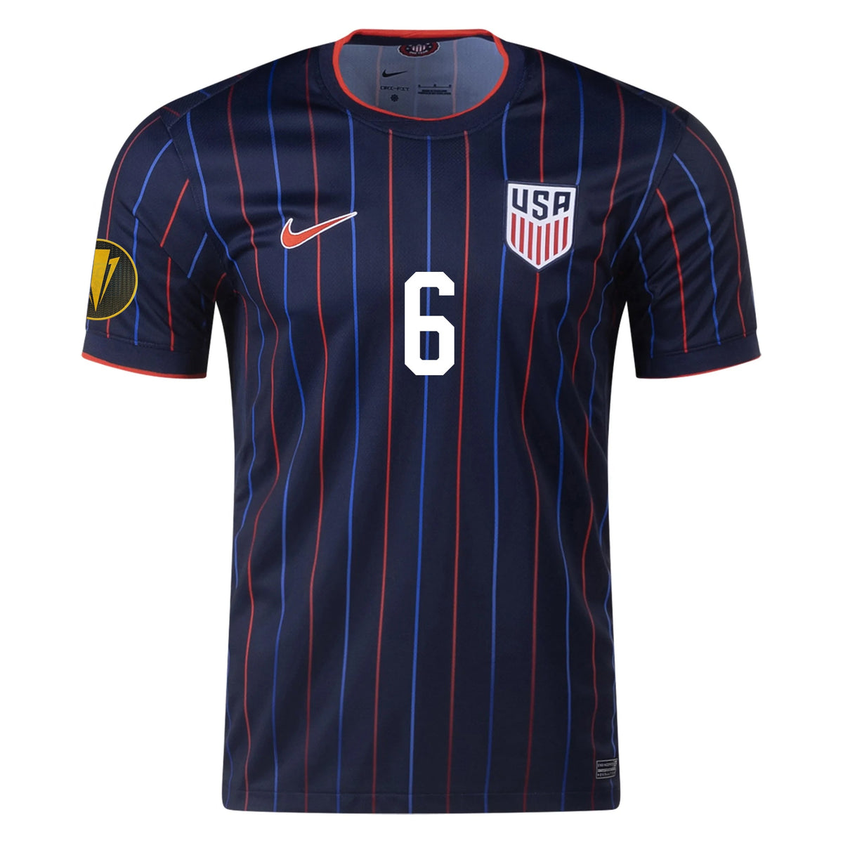 Nike Jack McGlynn United States Away Jersey 25/26 w/ Gold Cup Patch 2025 (Obsidian/Challenge Red) | SoccerWearhouse