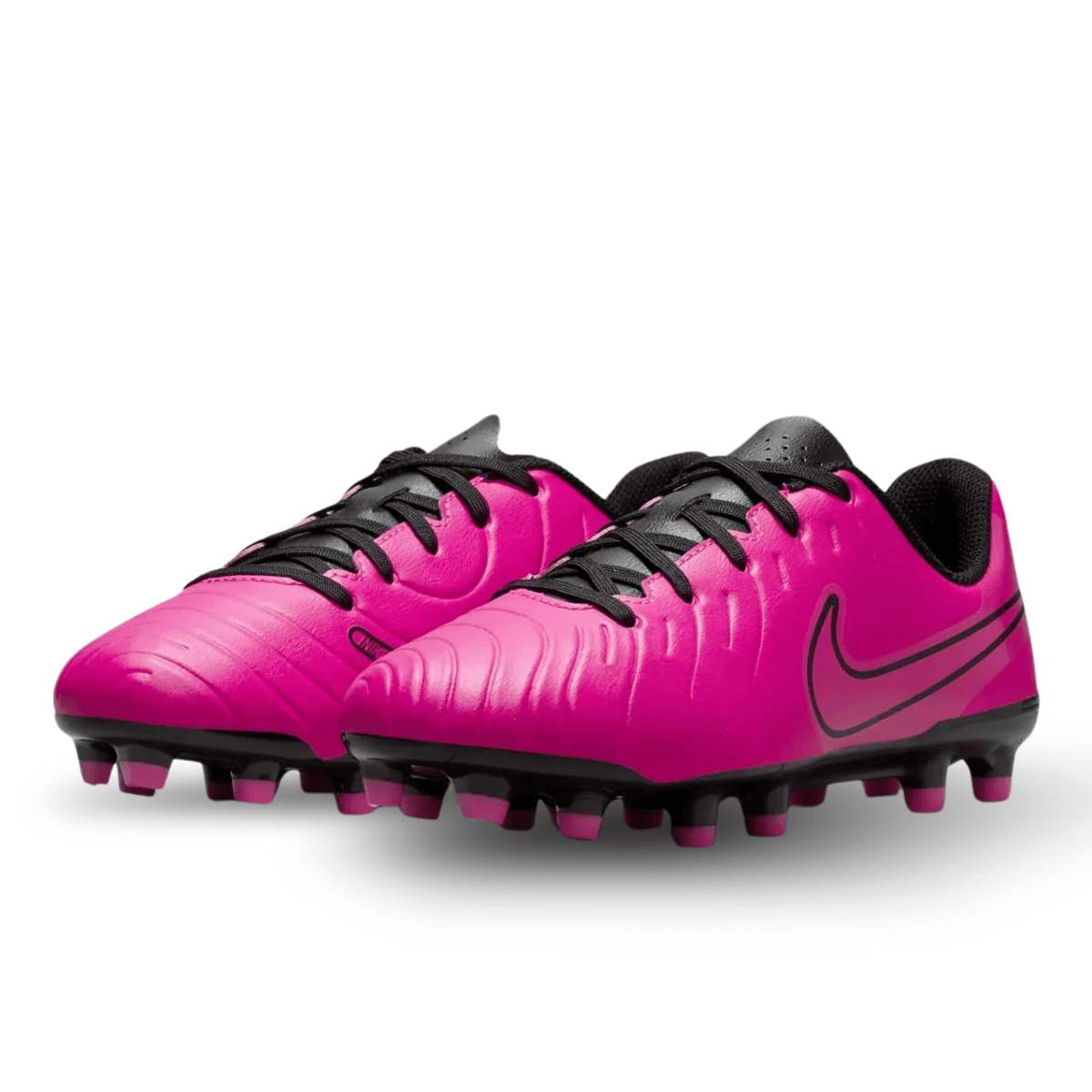 Nike Jr. Legend 10 Club FG/MG Soccer Cleats (Fierce Pink/Black) | SoccerWearhouse