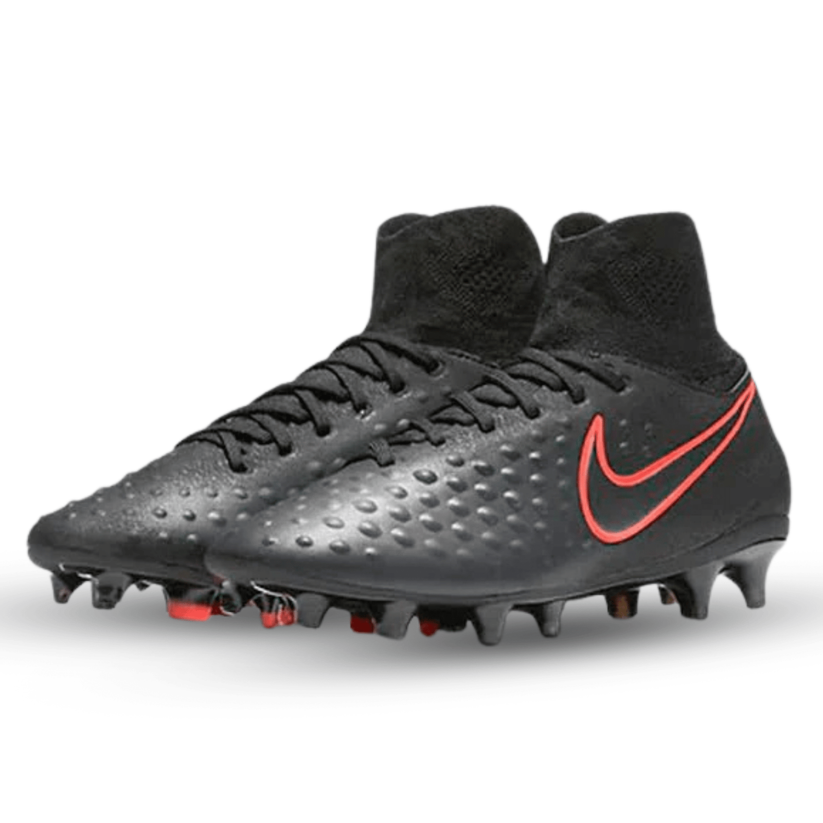 Nike Jr. Magitsa Obra II FG (Black/Total Crimson) | SoccerWearhouse