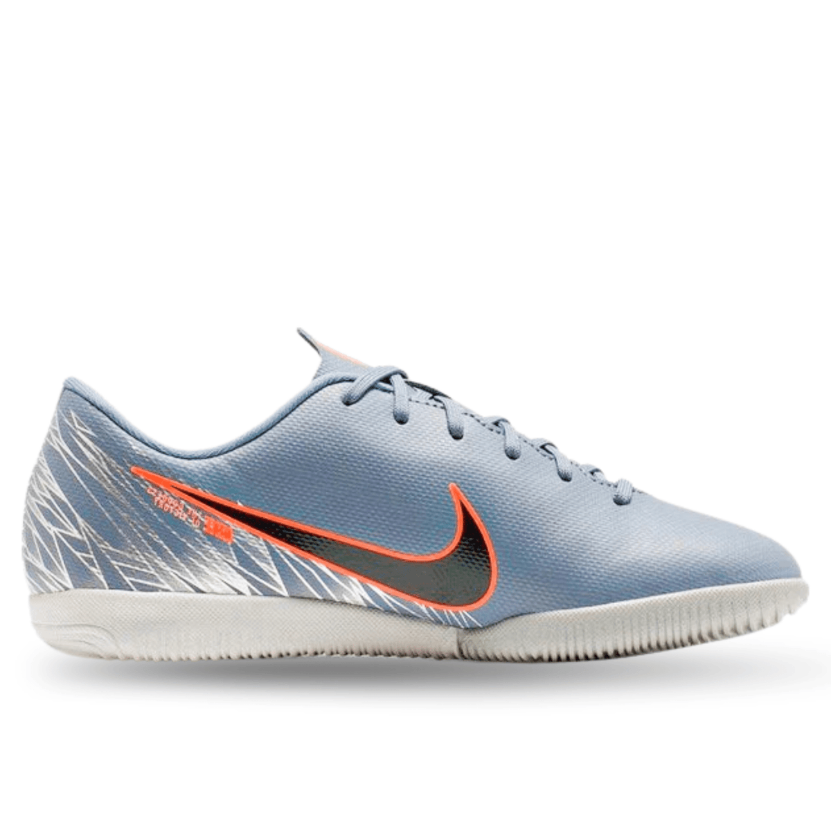 Nike Jr Mercurial Vapor 12 Academy GS IC Indoor Court Soccer Shoes (Armory Blue/Wolf Grey) | SoccerWearhouse
