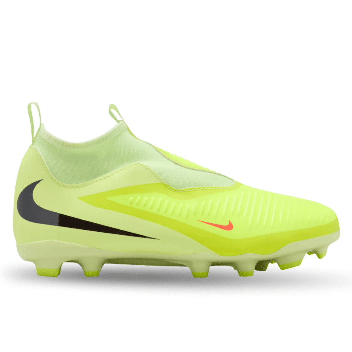 Nike Jr. Phantom 6 High Academy Firm/Multi Ground Soccer Cleats (Hyper Crimson/Black/Limelight) | SoccerWearhouse