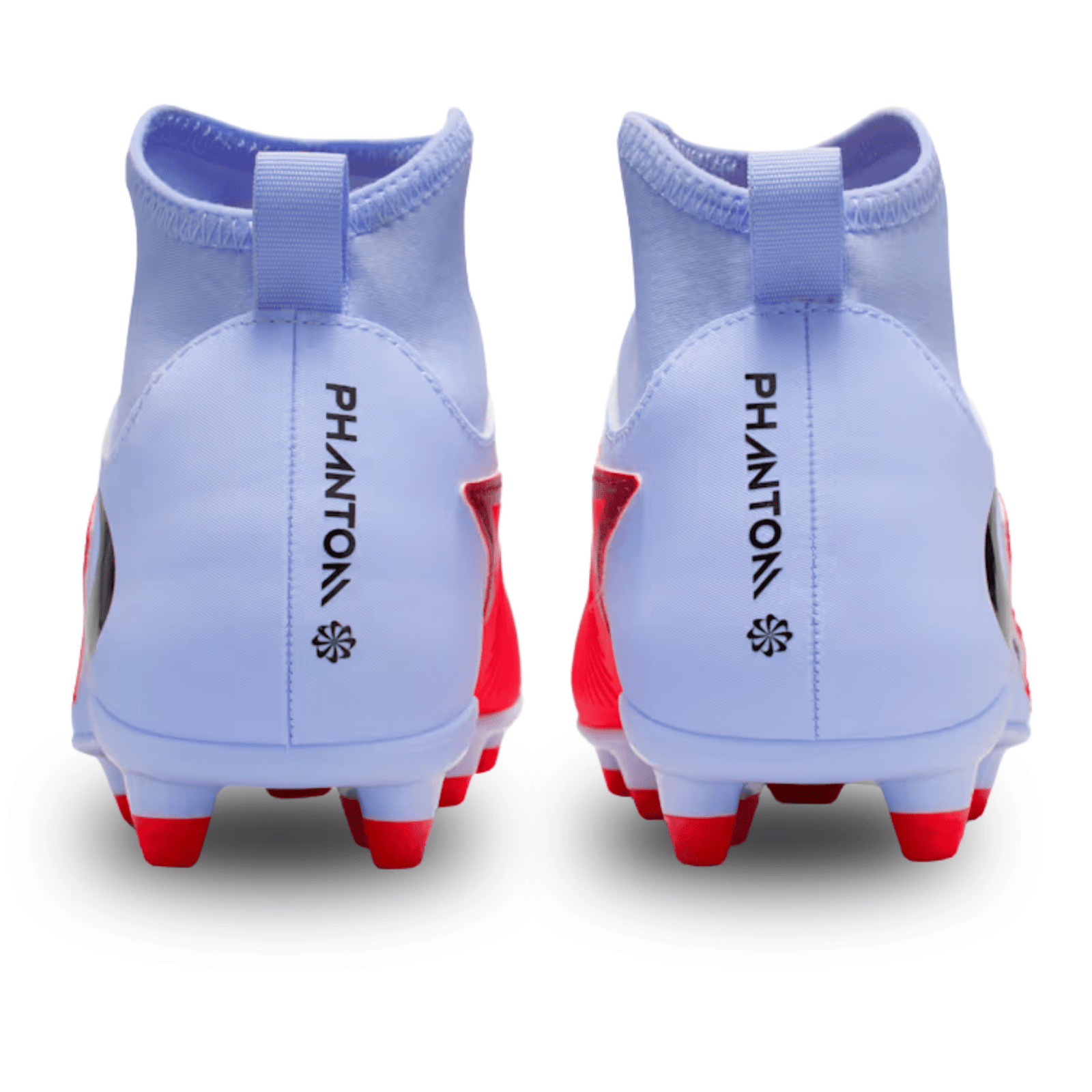 Nike Jr. Phantom 6 High Club Firm Ground/Multi Ground Soccer Cleats (Royal Tint/Bright Crimson) | SoccerWearhouse