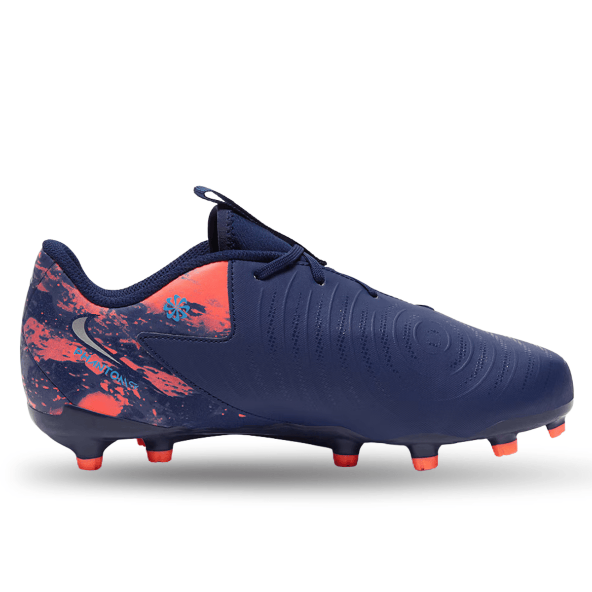Nike Jr. Phantom GX II Erling Haaland Academy FG/MG Soccer Cleats (Blue Void/Chrome) | SoccerWearhouse