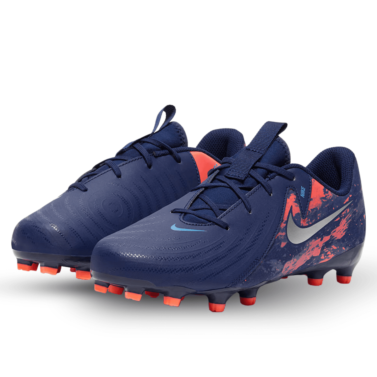 Nike Jr. Phantom GX II Erling Haaland Academy FG/MG Soccer Cleats (Blue Void/Chrome) | SoccerWearhouse