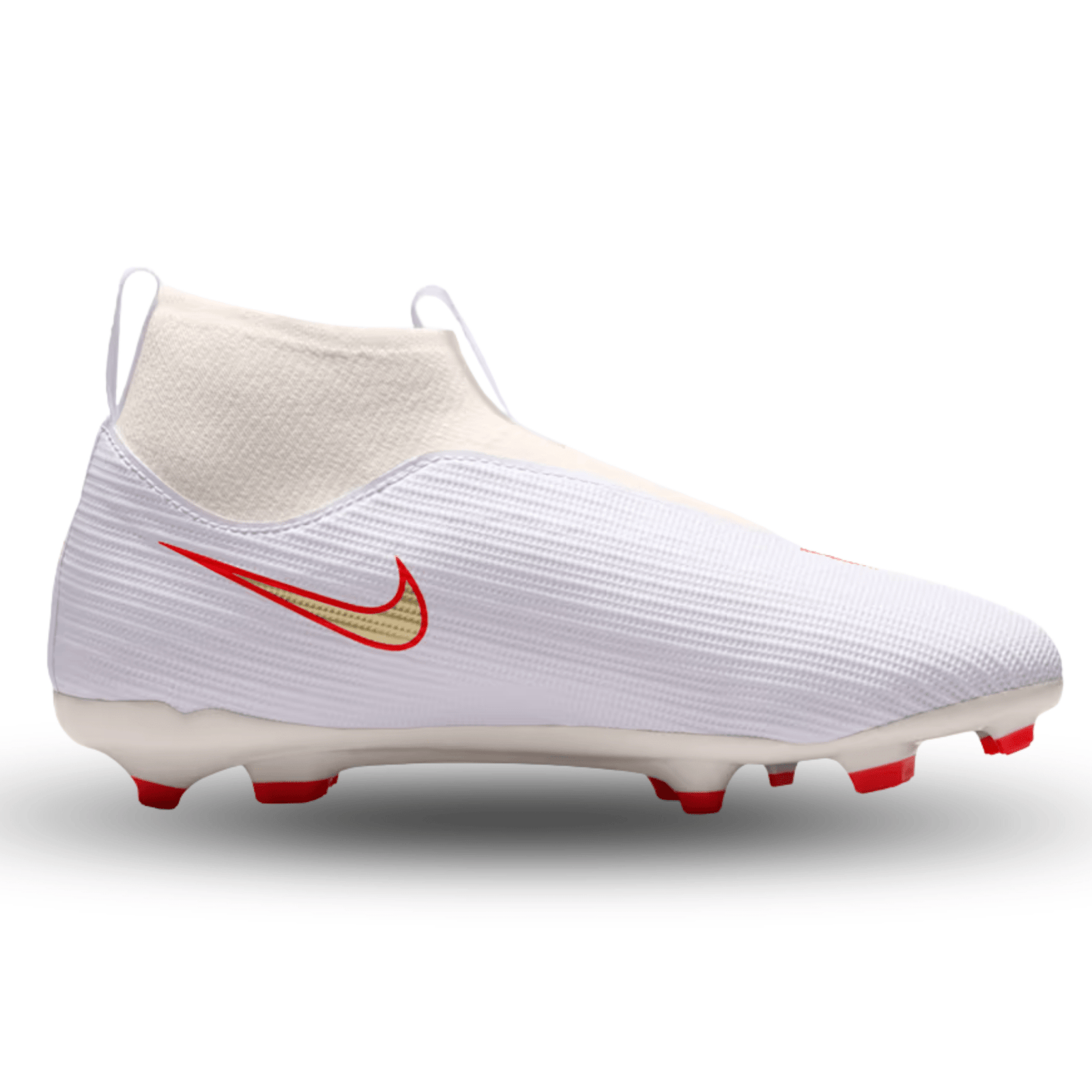 Nike Jr. Superfly 11 Academy FG/MG Soccer Cleats (White/Blur-Bright Crimson) | SoccerWearhouse