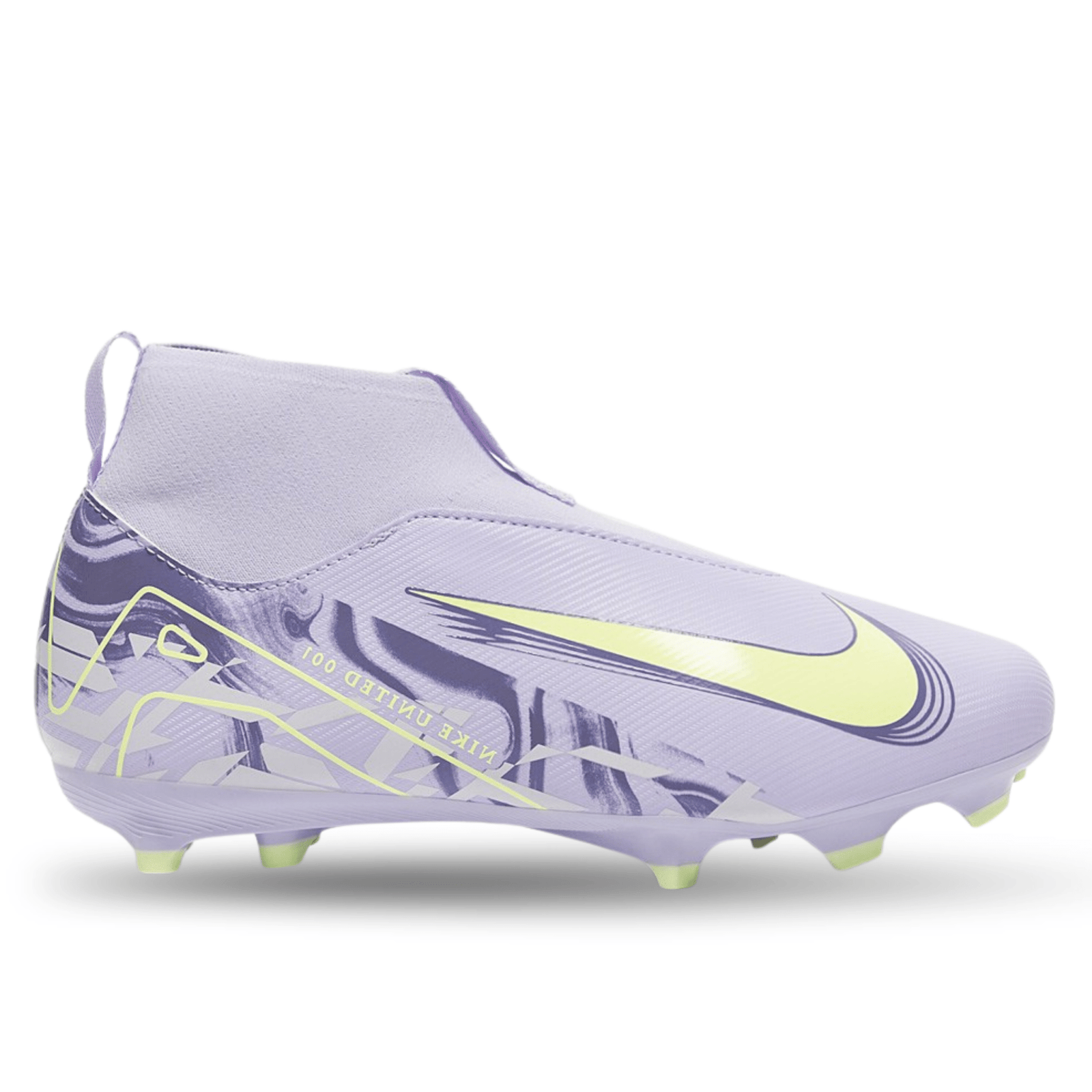 Nike Jr. United Zoom Superfly 10 Academy FG/MG Soccer Cleats (Purple Agate/Barely Volt) | SoccerWearhouse