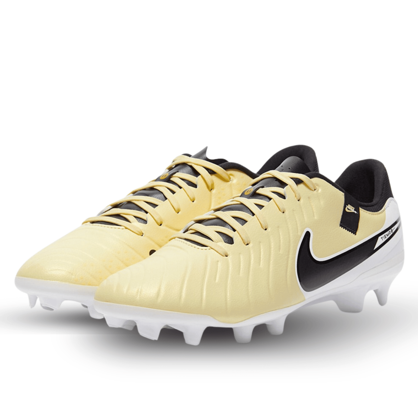 Nike Legend 10 Academy FG/MG Soccer Cleats (Lemonade/Black/Metallic Coin) | SoccerWearhouse