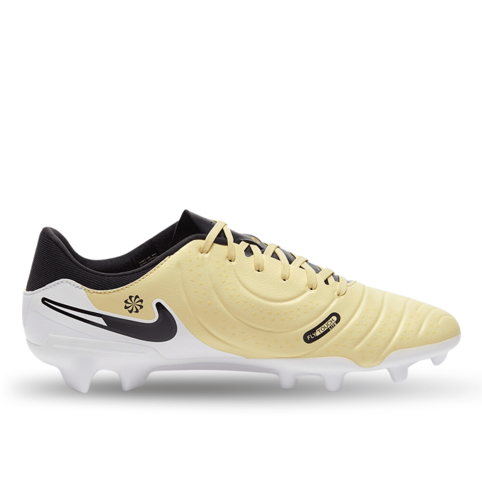 Nike Legend 10 Academy FG/MG Soccer Cleats (Lemonade/Black/Metallic Coin) | SoccerWearhouse