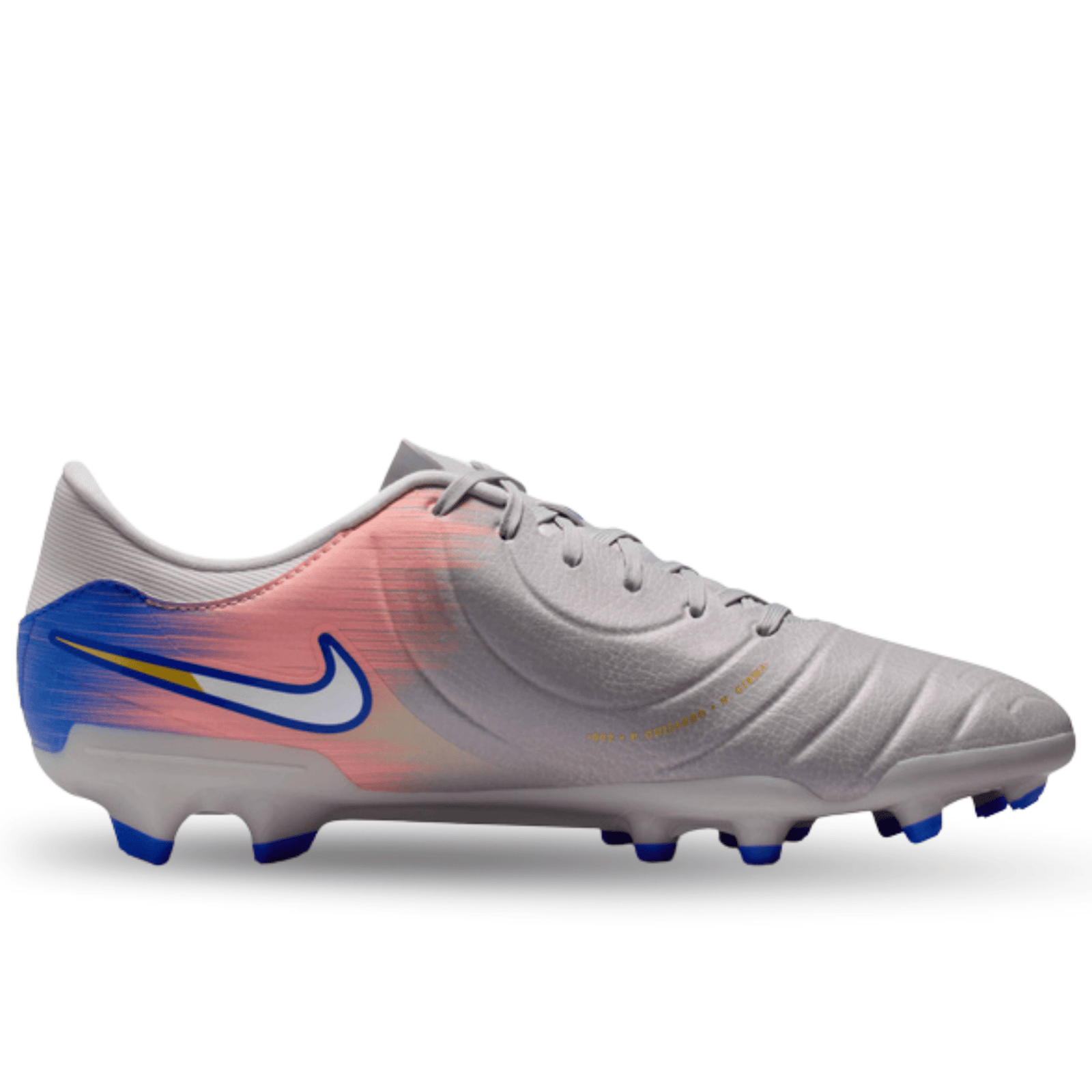 Nike Legend 10 Academy NU2 Firm Ground/Multi Ground Soccer Cleats (Vast Grey/Racer Blue) | SoccerWearhouse