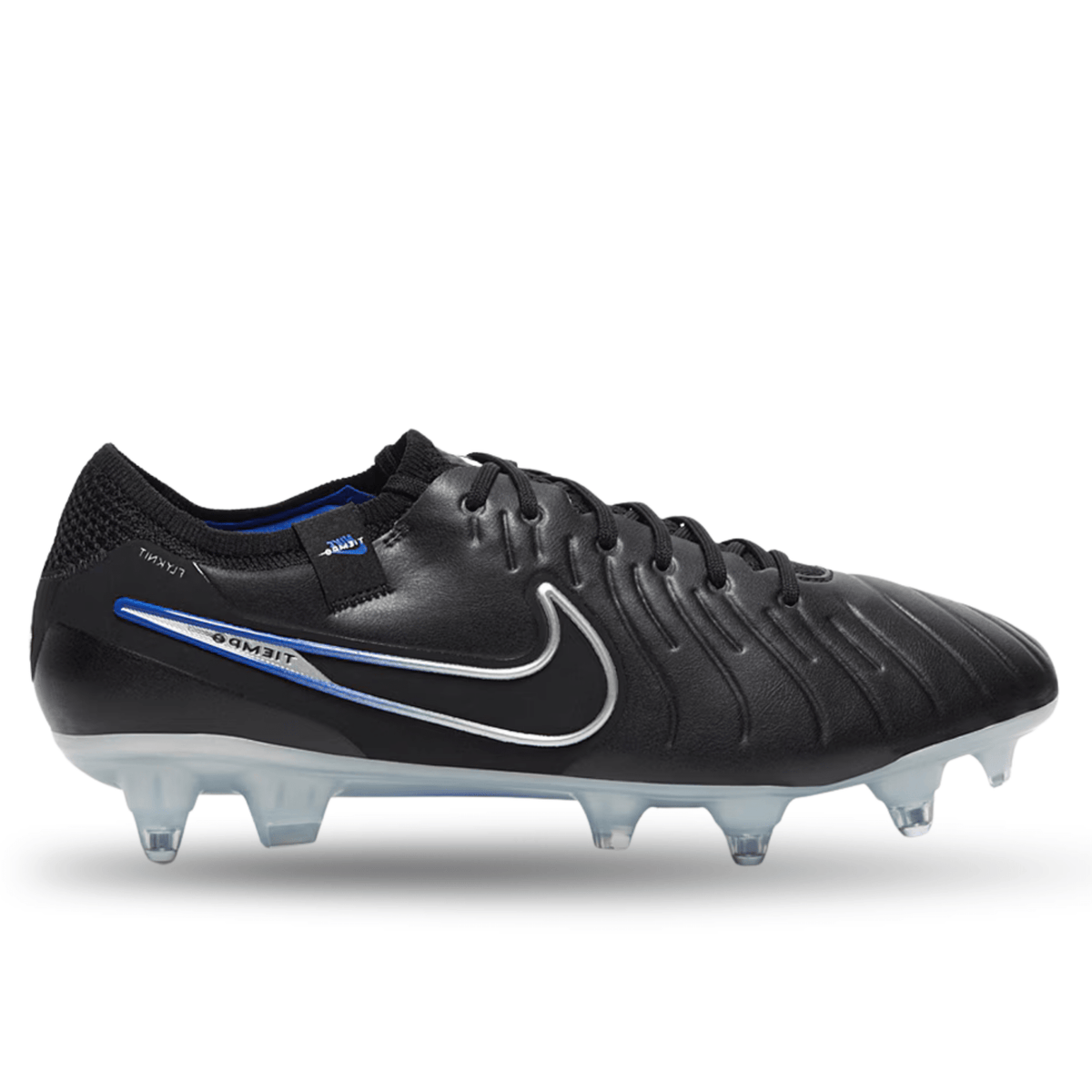 Nike Legend 10 Elite SG - Pro AC Soccer Cleats (Black/Chrome - Hyper Royal) | SoccerWearhouse