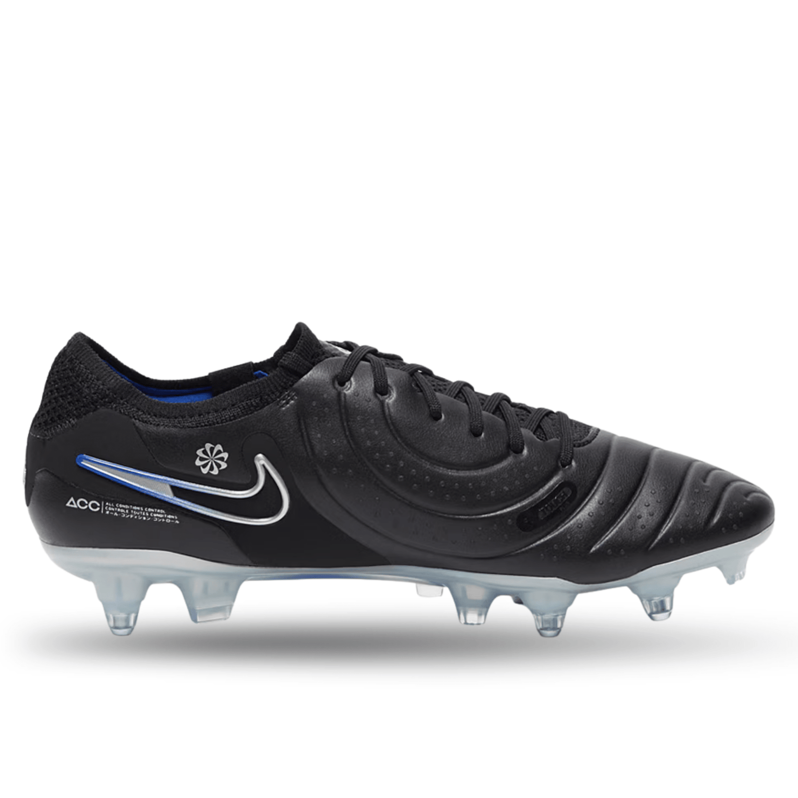 Nike Legend 10 Elite SG - Pro AC Soccer Cleats (Black/Chrome - Hyper Royal) | SoccerWearhouse