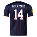 Nike Luca de la Torre United States Away Jersey 25/26 w/ Gold Cup Patch 2025 (Obsidian/Challenge Red)