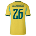 Nike Men's Brazil Luiz Henrique Match Authentic Home Jersey 2026 (Yellow/Teal)