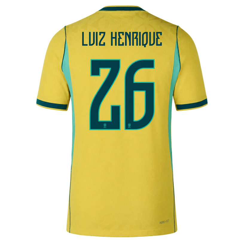 Nike Men's 26 Luiz Henrique Match Authentic Home Jersey 2026 (Yellow/Teal) | SoccerWearhouse