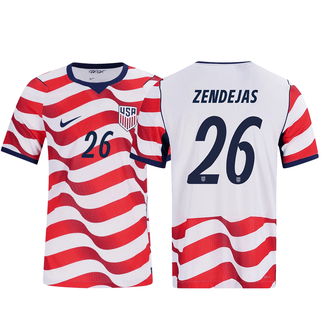 Nike Mens Alejandro Zendejas United States Match Authentic Home Jersey 2026 (Sail/Midnight Navy) | SoccerWearhouse