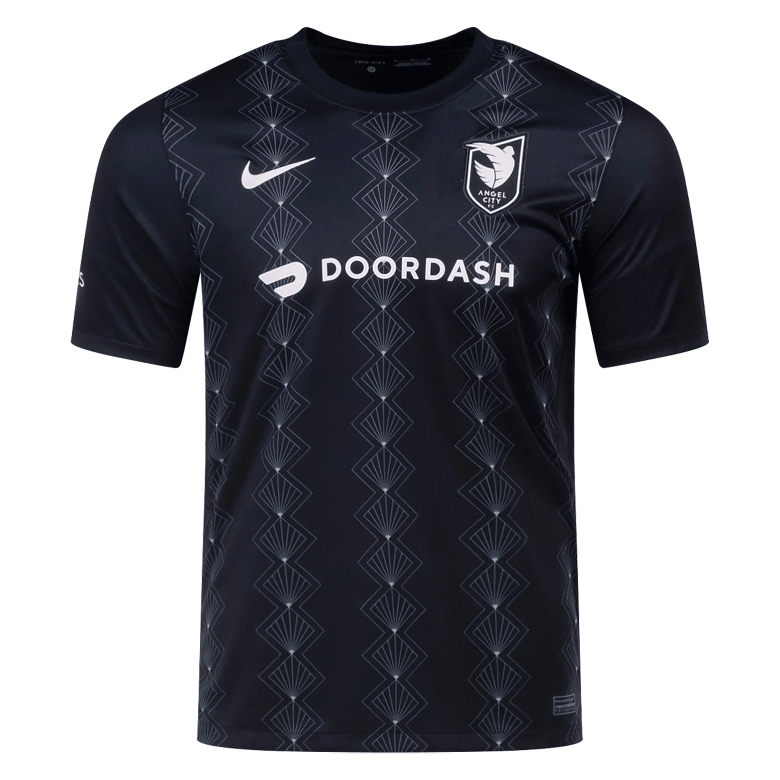 Nike Mens Angel City Home Jersey 22/23 (Black/Flat Silver/Orange Pearl) | SoccerWearhouse