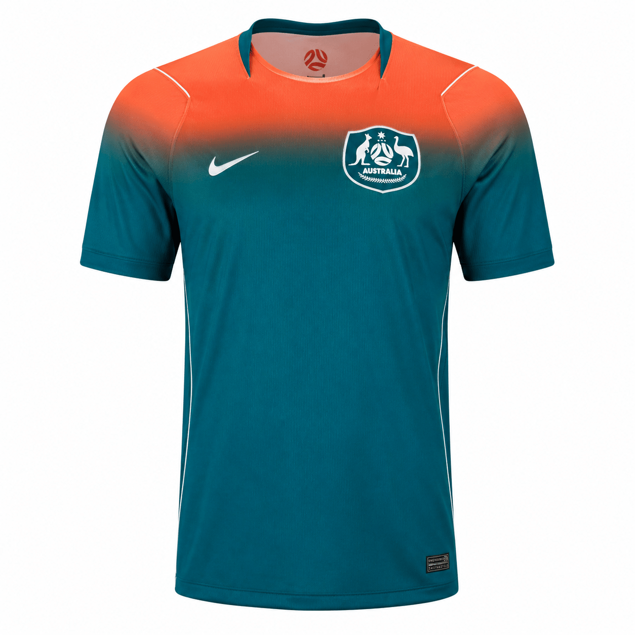 Nike Mens Australia Away Stadium Jersey 2026 (Green/Orange) | SoccerWearhouse