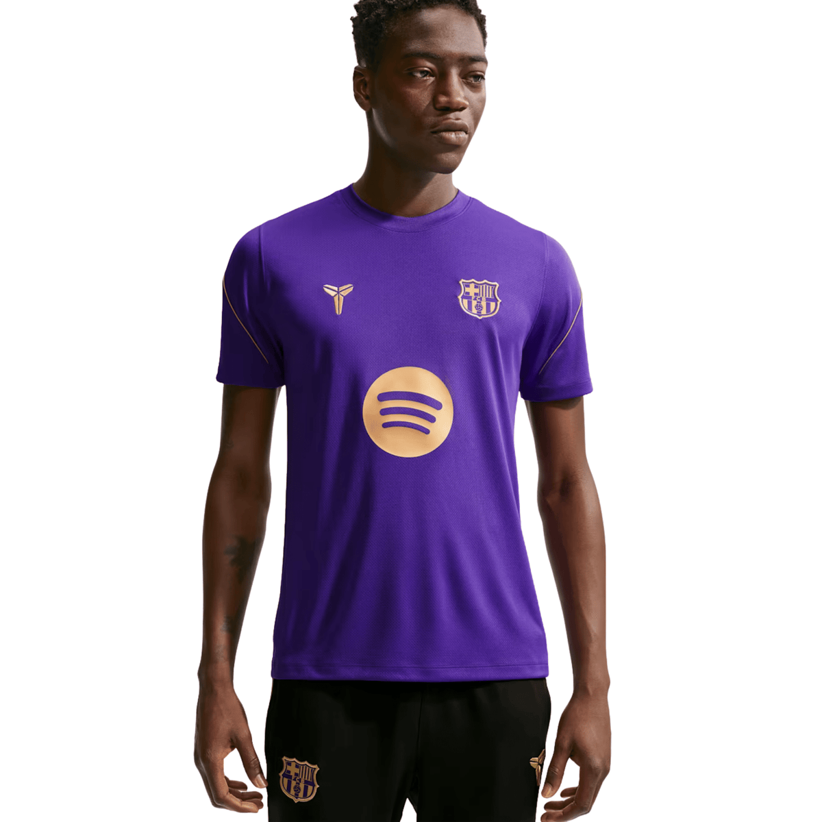 Nike Mens Barcelona Strike Away Jersey 26/27 (Purple/Metallic Gold) | SoccerWearhouse